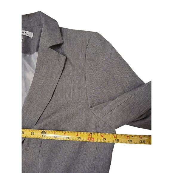 Cicy Bell Blazer Sz M Gray Business Casual One Button Pockets Classic Career New - Picture 11 of 16